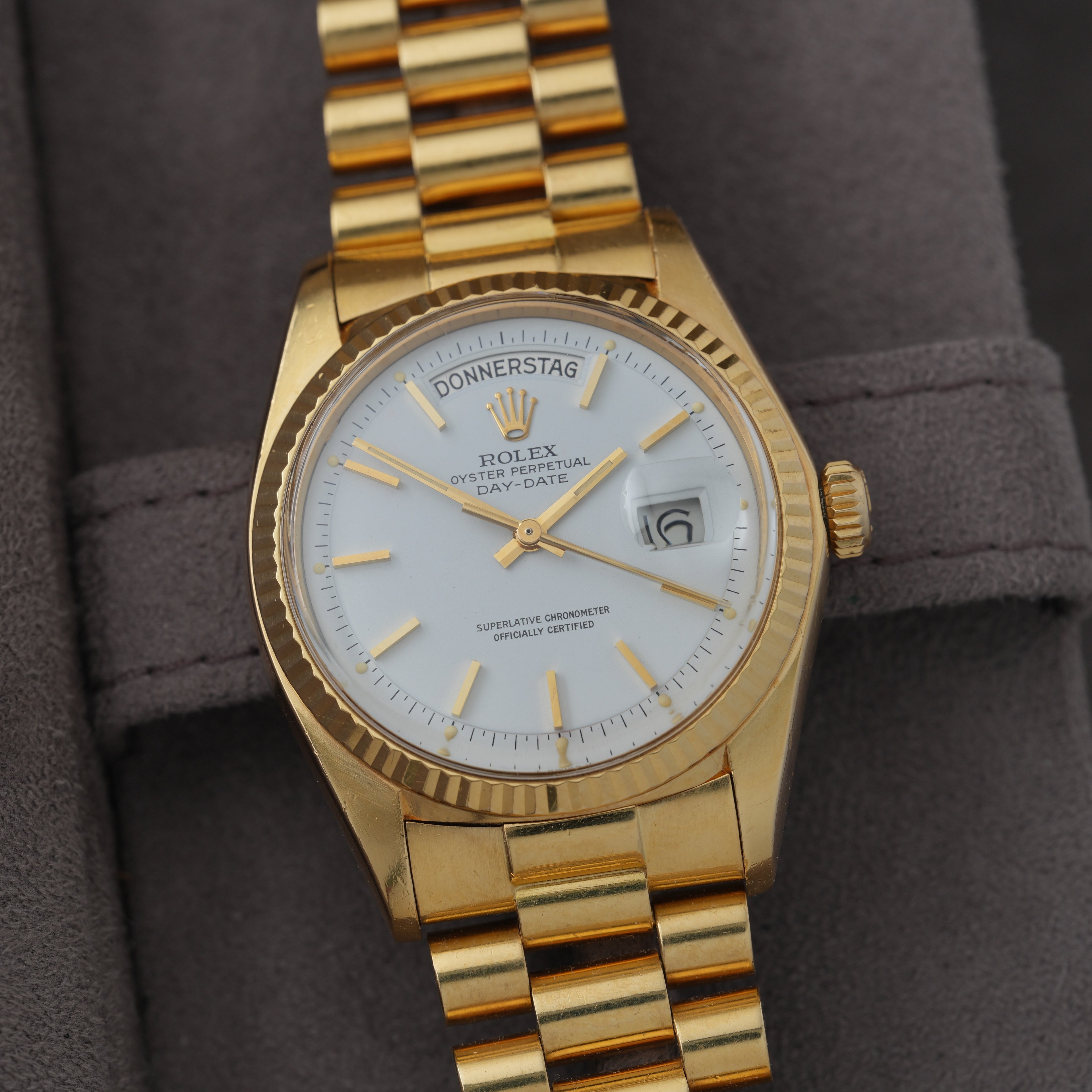 Rolex Day-Date 36 Ref. 1803/8 'Pie Pan' 1976 'Unpolished Thick Case'