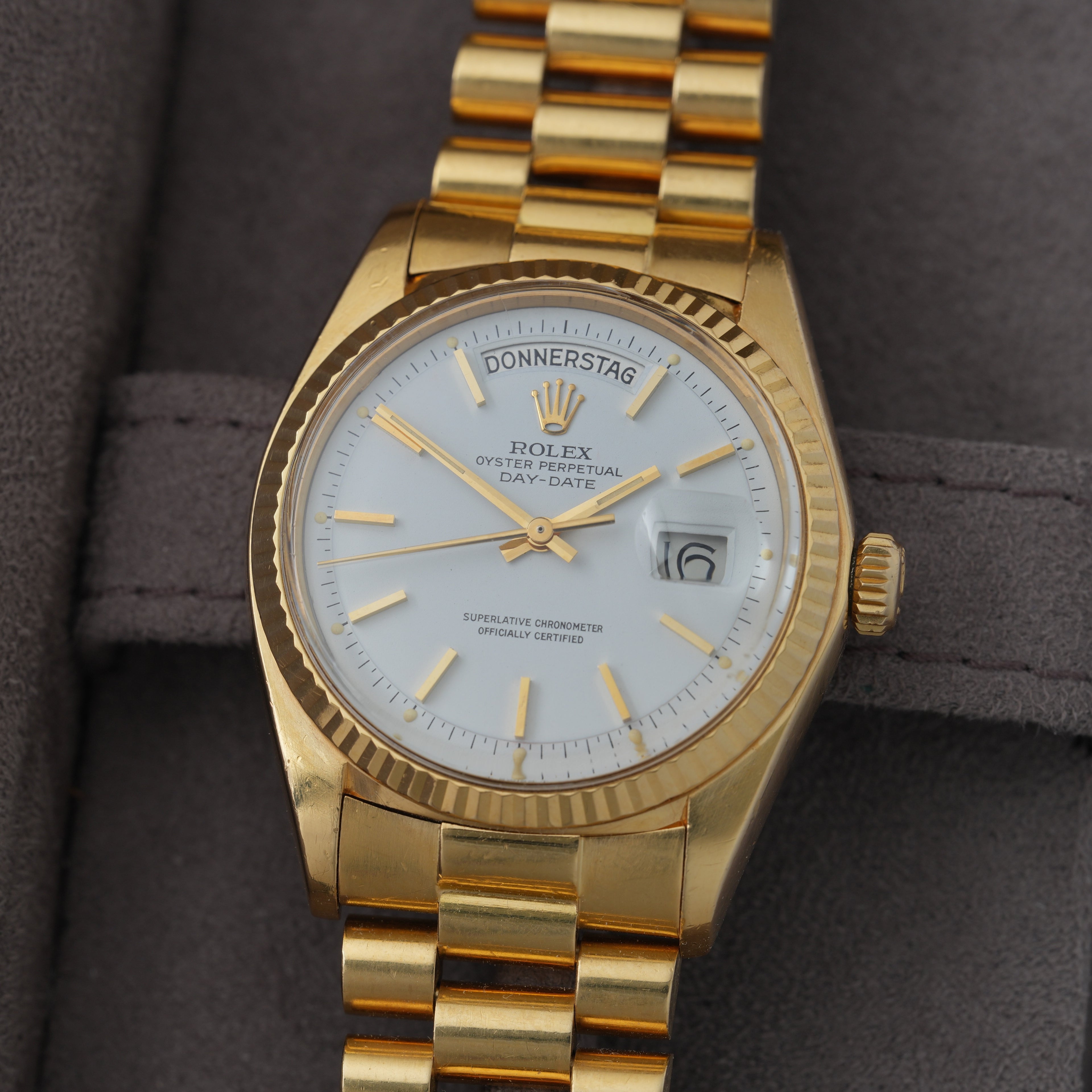 Rolex Day-Date 36 Ref. 1803/8 'Pie Pan' 1976 'Unpolished Thick Case'