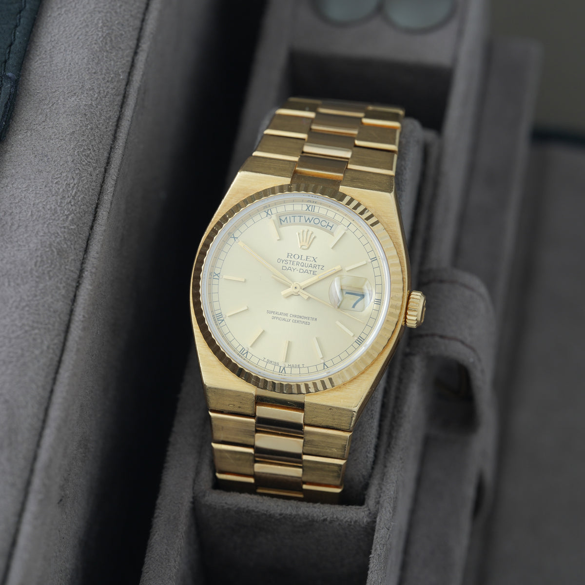 Rolex Day-Date Oysterquartz Ref. 19018 'Box & Papiere 1982'