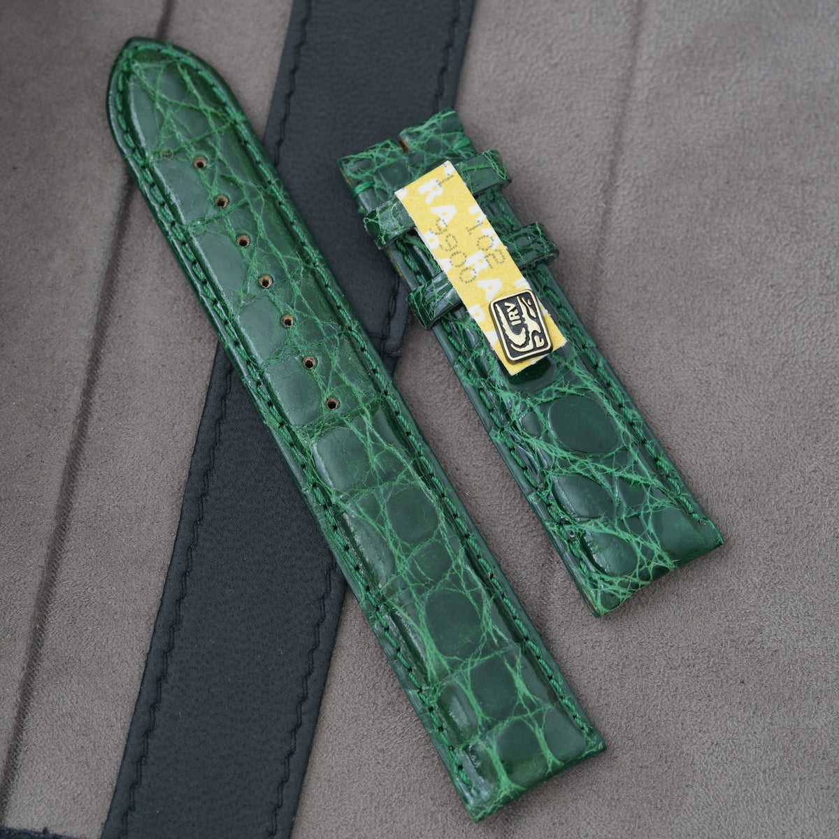 Chronoswiss Lederarmband NOS 20/18mm Grün Krokodil
