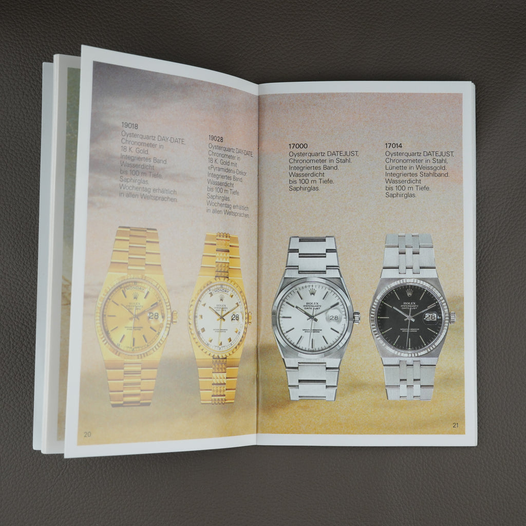 Rolex Katalog/Catalogue Konzessionär (De. 4.1986) GMT/Day-Date/daytona etc.