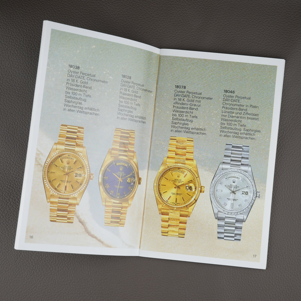 Rolex Katalog/Catalogue Konzessionär (De. 4.1986) GMT/Day-Date/daytona etc.