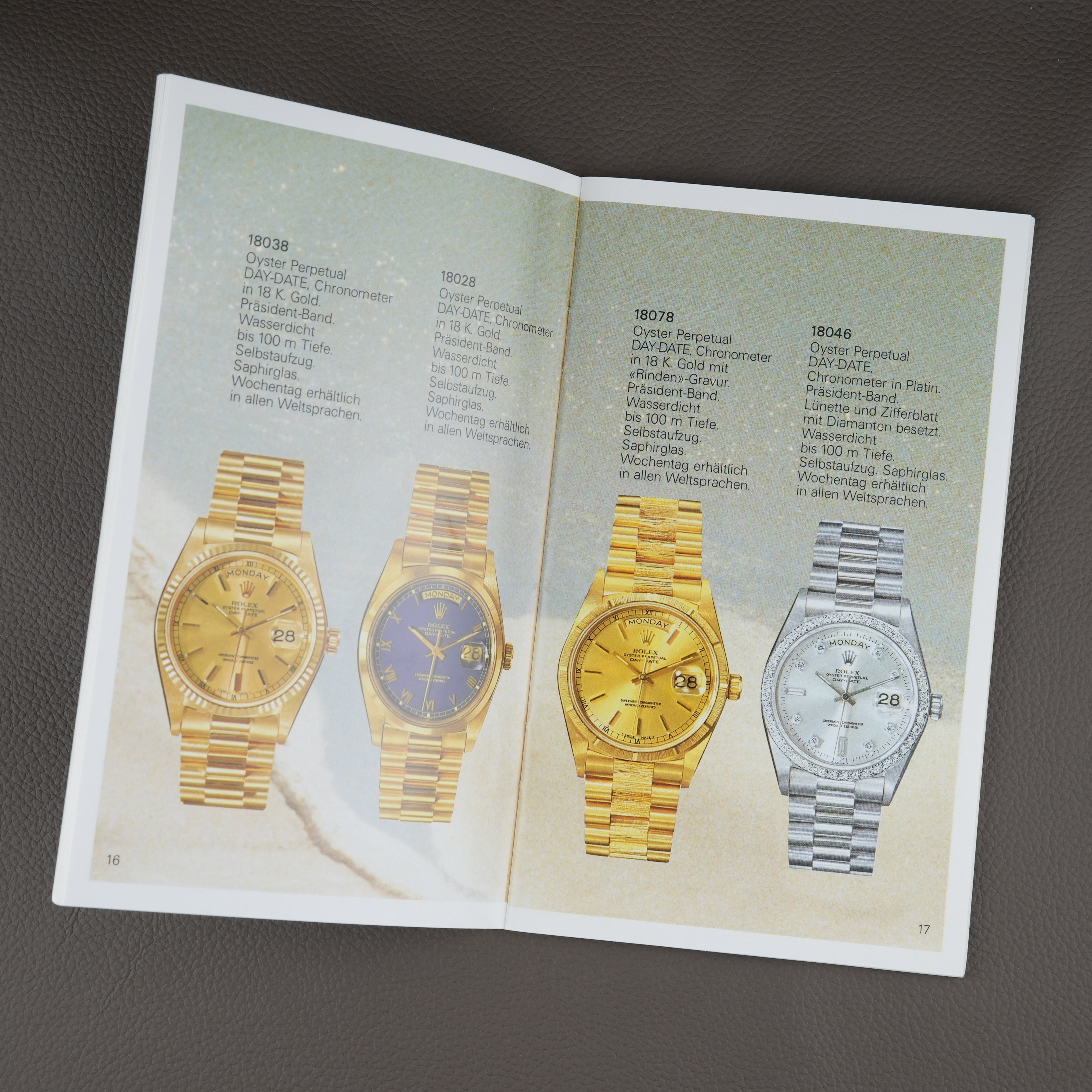 Rolex Katalog/Catalogue Konzessionär (De. 4.1986) GMT/Day-Date/daytona etc.