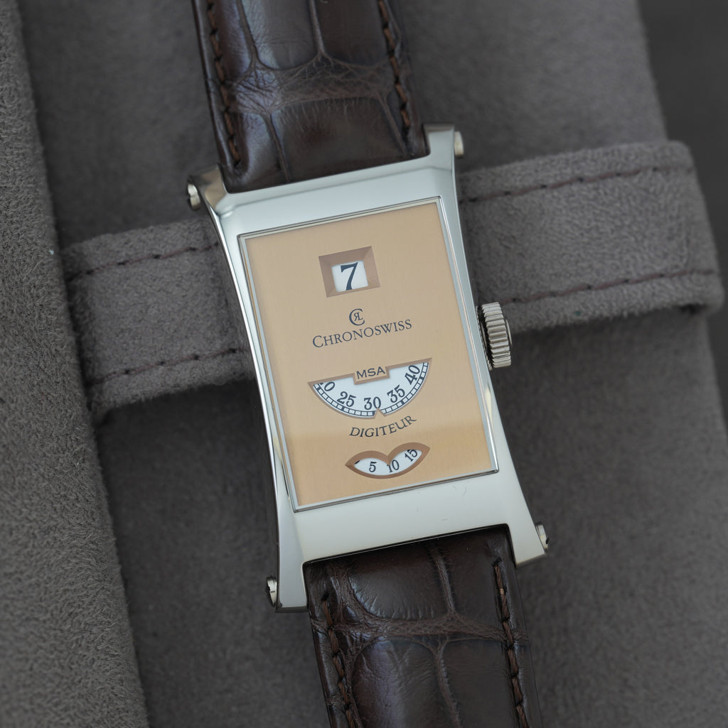 Chronoswiss Digiteur MSA Ref. CH1370 NOS Platin 'Full Set' *Lachs*