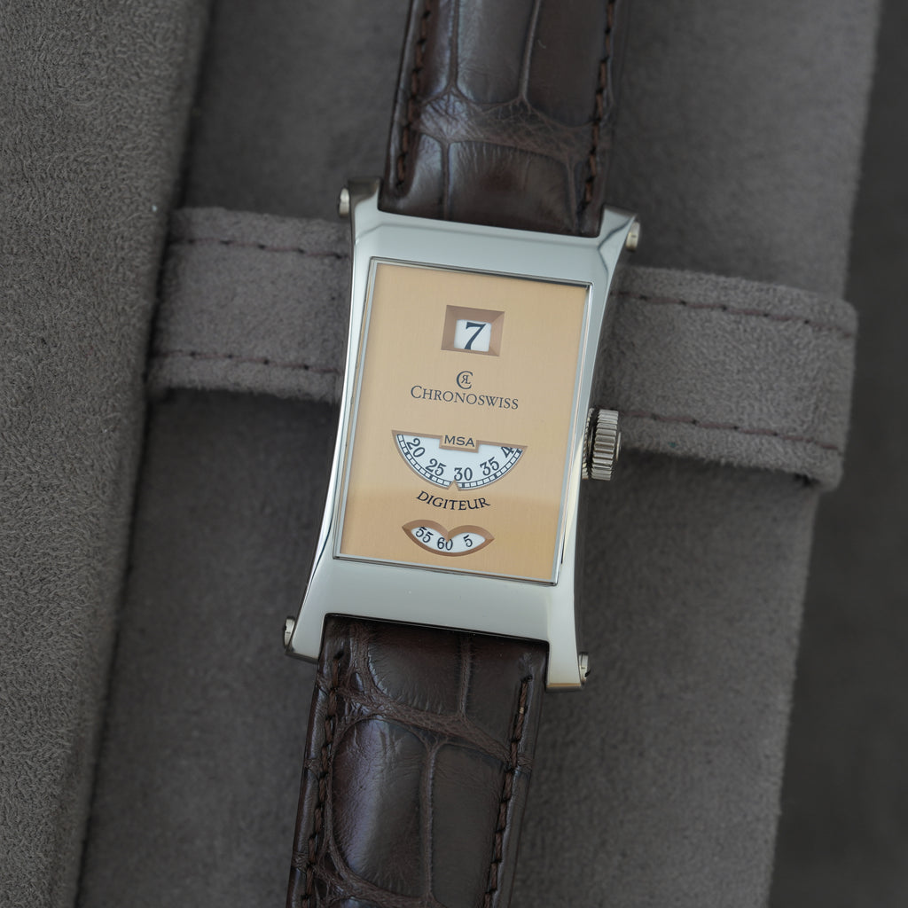 Chronoswiss Digiteur MSA Ref. CH1370 NOS Platin 'Full Set' *Lachs*