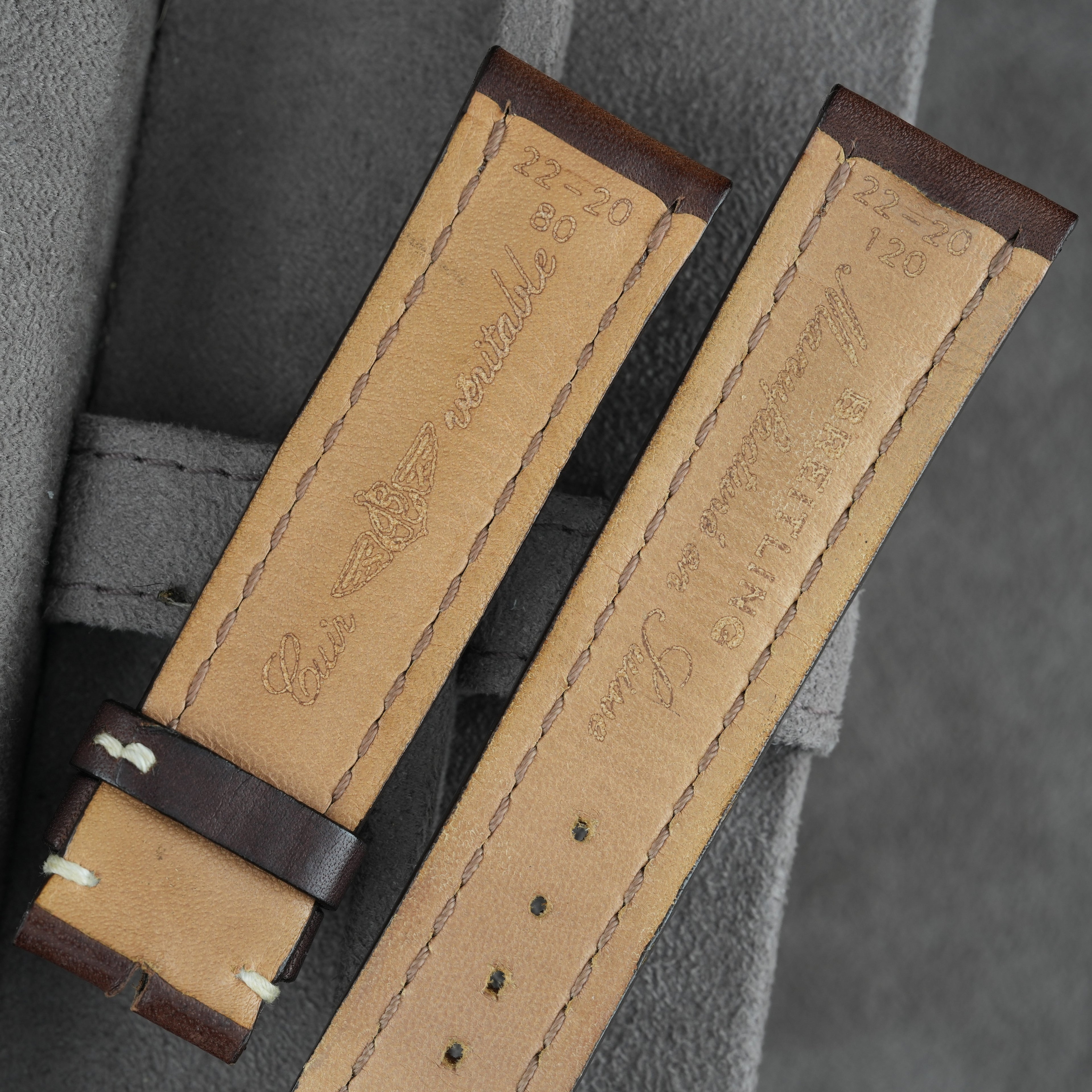 Breitling Lederarmband 22mm Braun