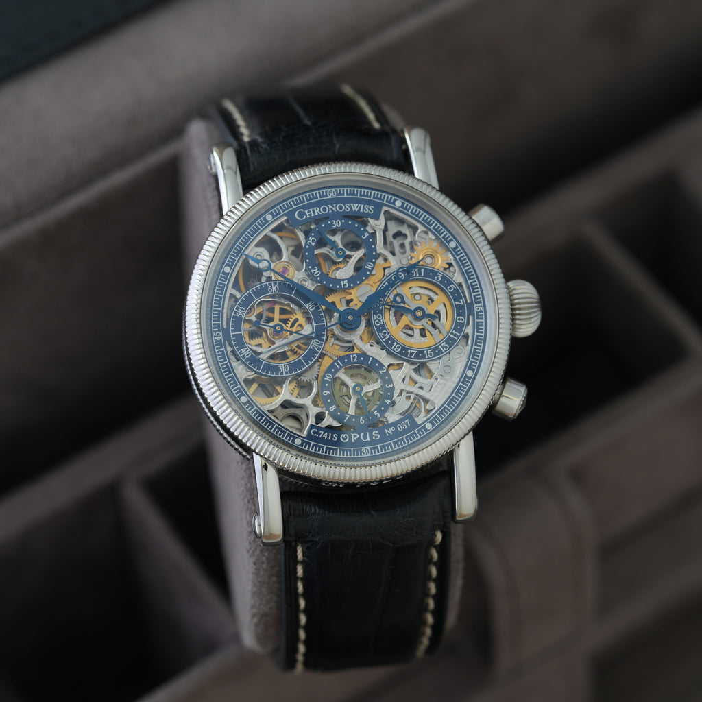 Chronoswiss Opus Skeleton 38mm Ref. CH7523sbl 'Rare Blue Dial'