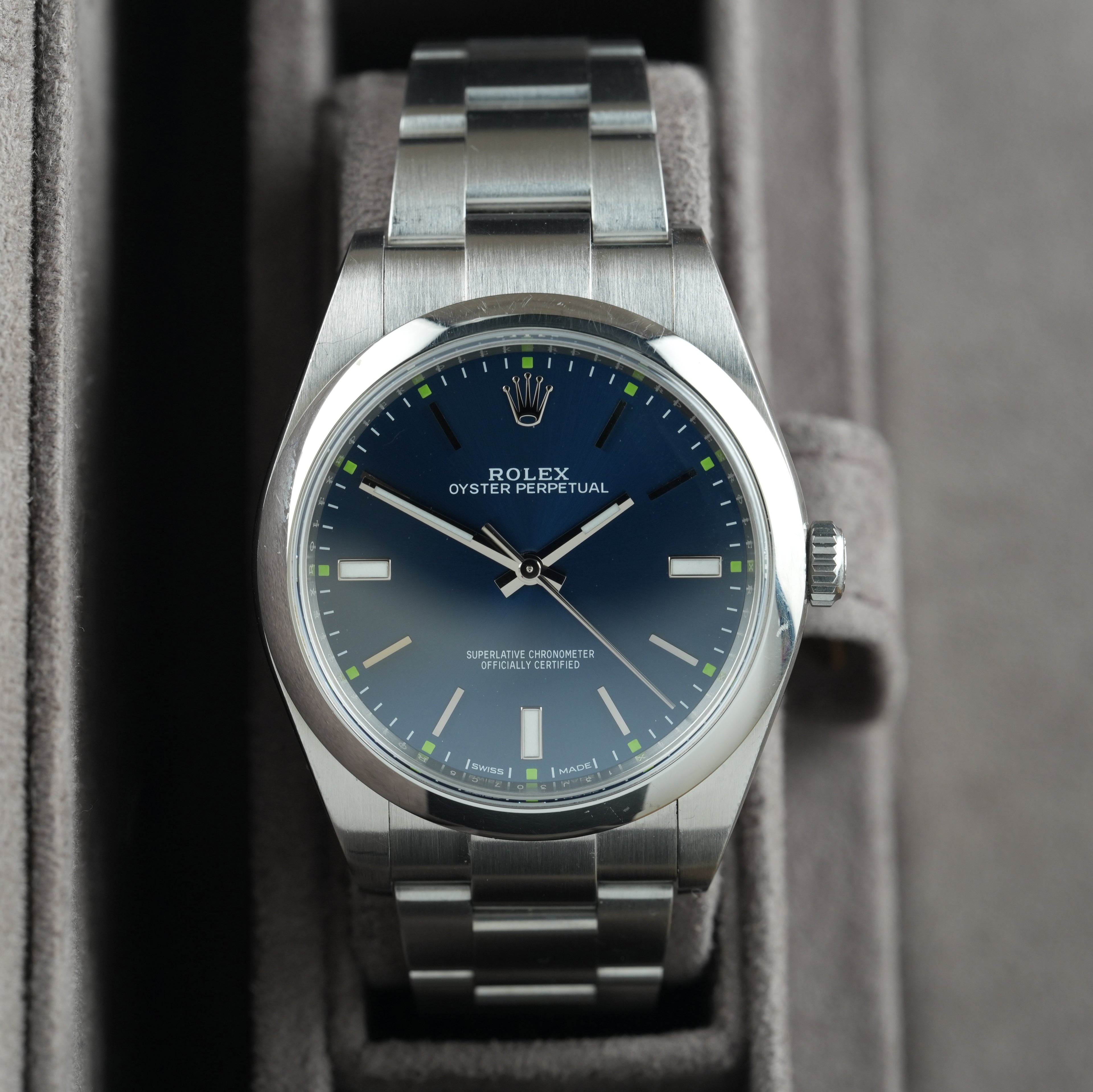 Rolex Oyster Perpetual 39 Ref. 114300 'Blaues Zifferblatt'