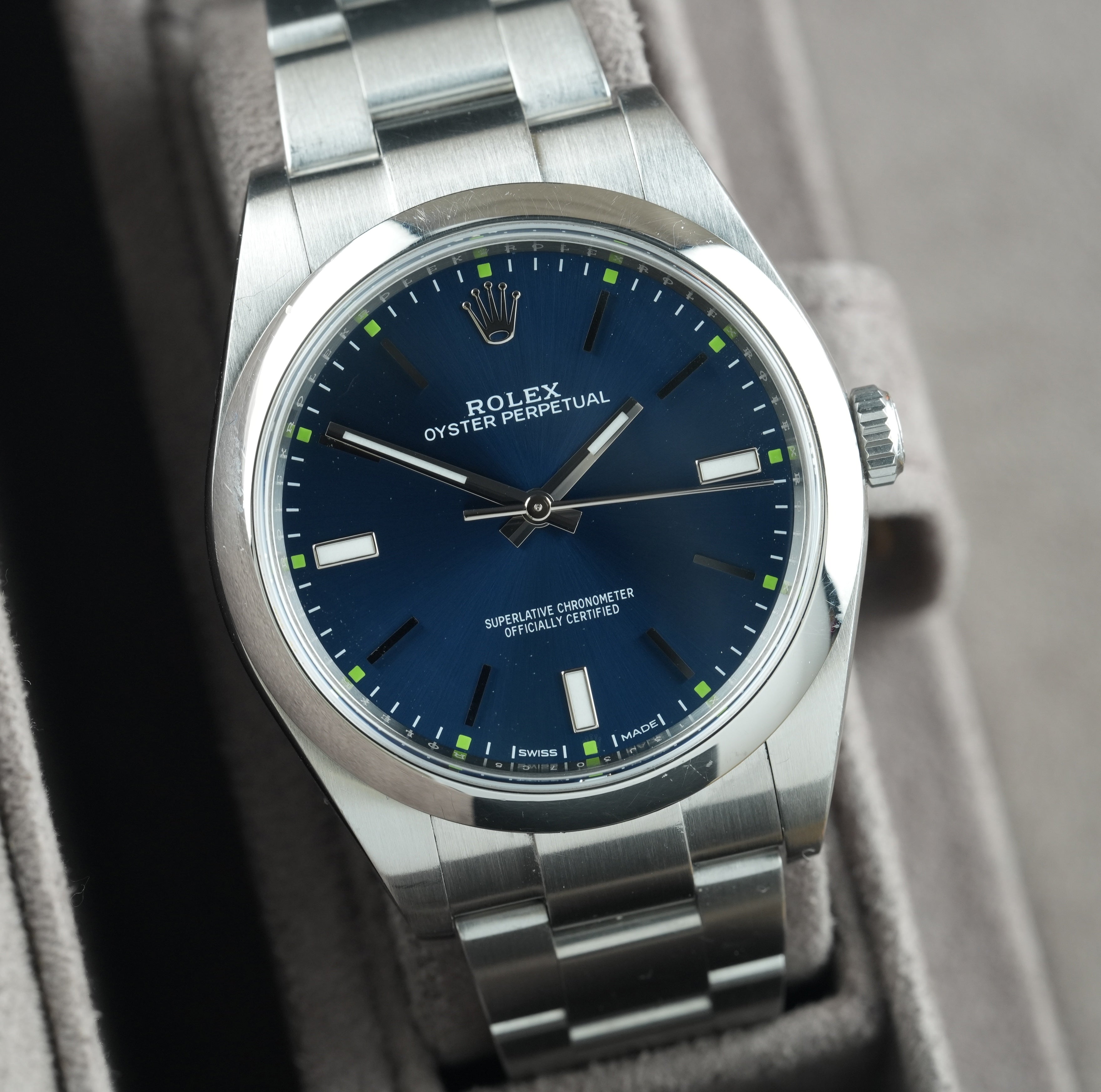 Rolex Oyster Perpetual 39 Ref. 114300 'Blaues Zifferblatt'