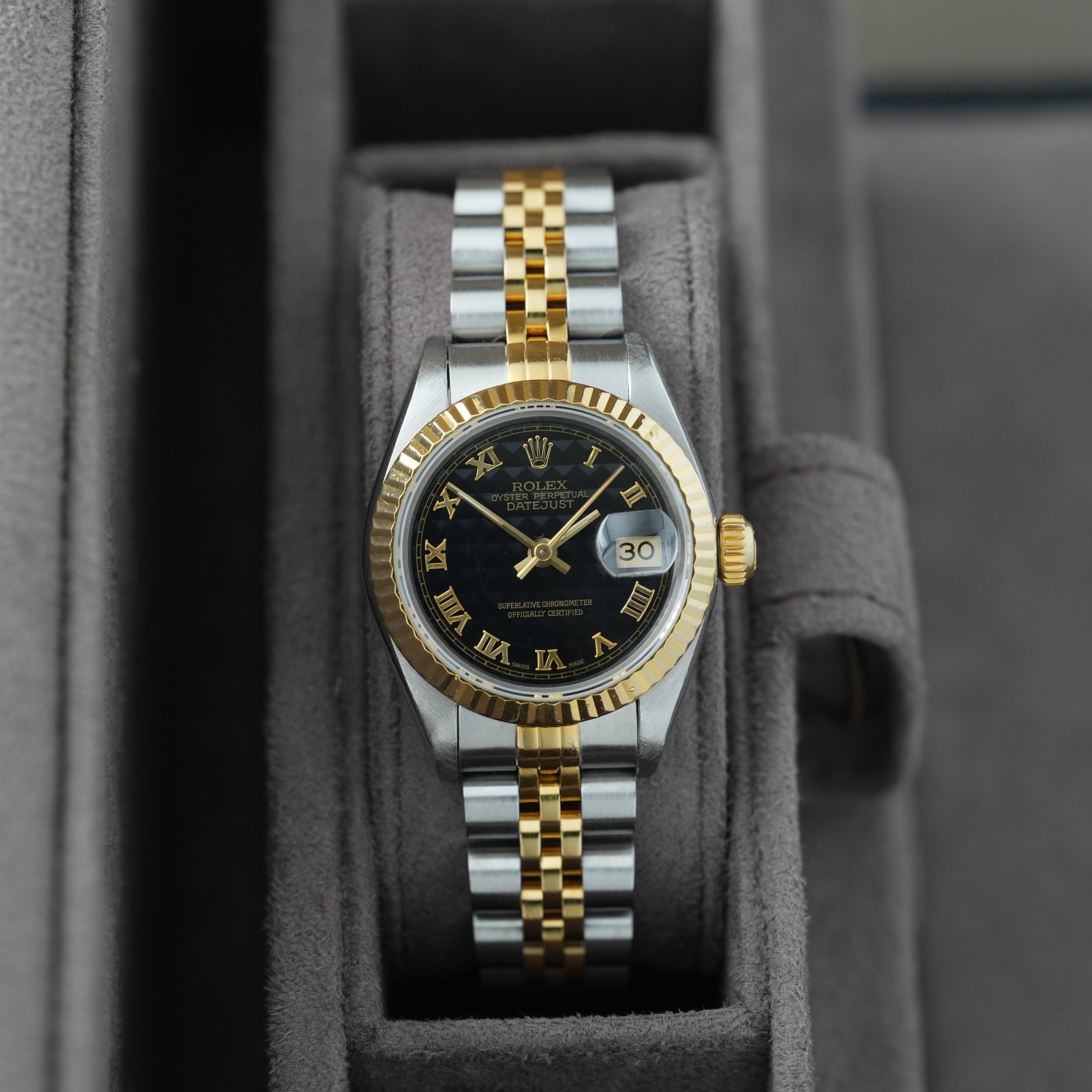 Rolex Lady-Datejust 26mm Ref. 69173 'schwarzes Pyramid-Blatt'