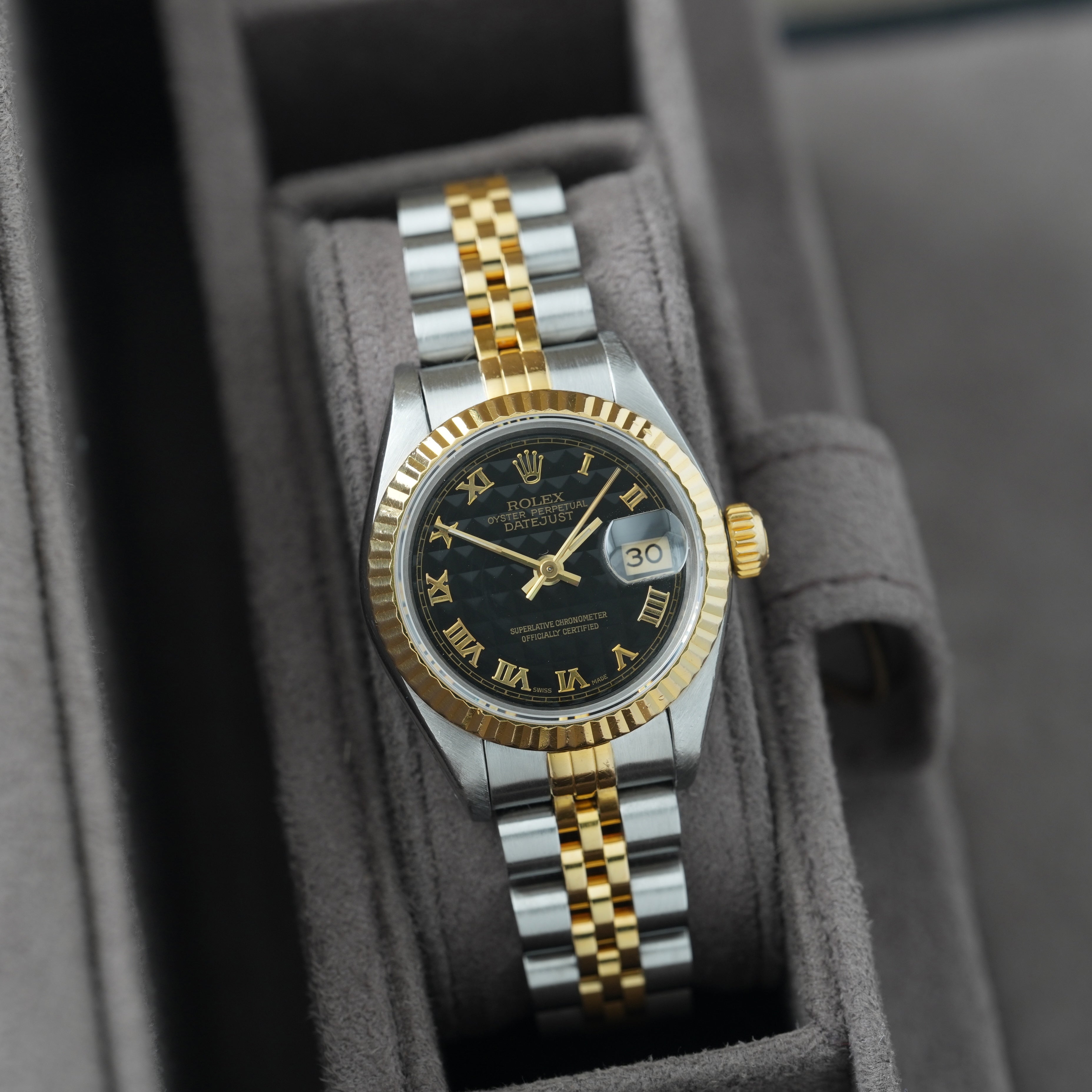 Rolex Lady-Datejust 26mm Ref. 69173 'schwarzes Pyramid-Blatt'