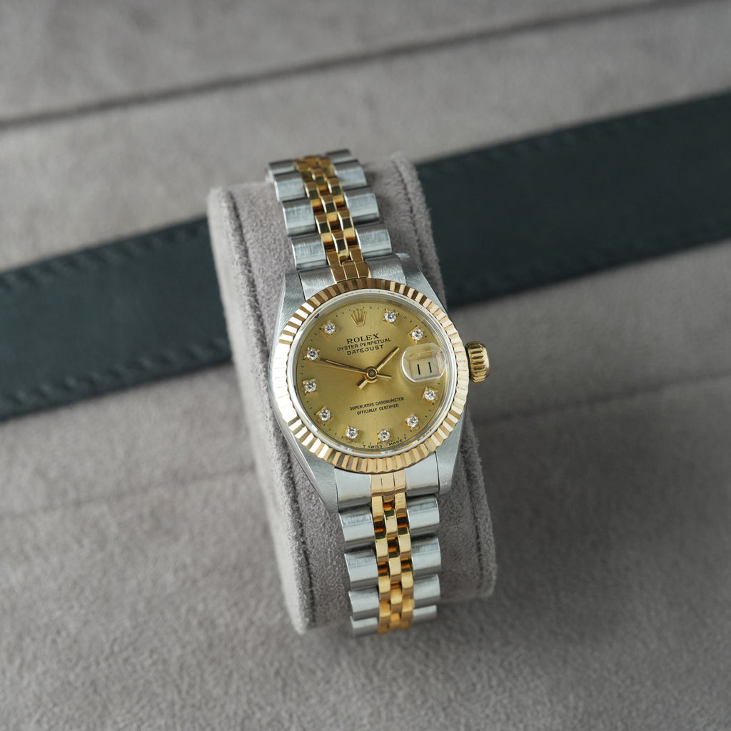 Rolex Lady-Datejust 26mm Ref. 69173 'Diamant-Blatt' Box & Papiere 1989