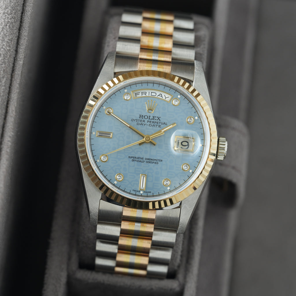 Rolex Day-Date 36 'Tridor' Box & Papiere Ref.18239 'MOP-Diamant-Jubilee Dial'