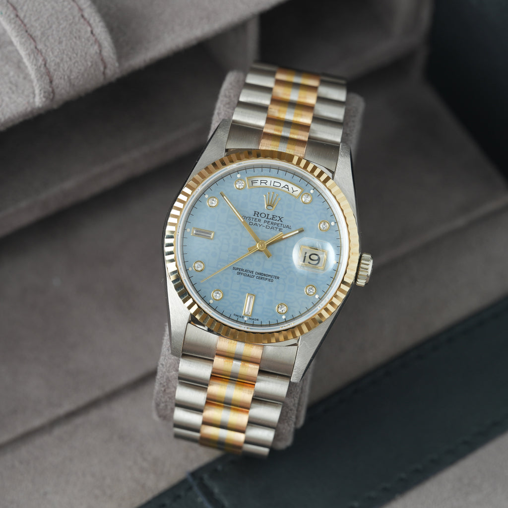 Rolex Day-Date 36 'Tridor' Box & Papiere Ref.18239 'MOP-Diamant-Jubilee Dial'