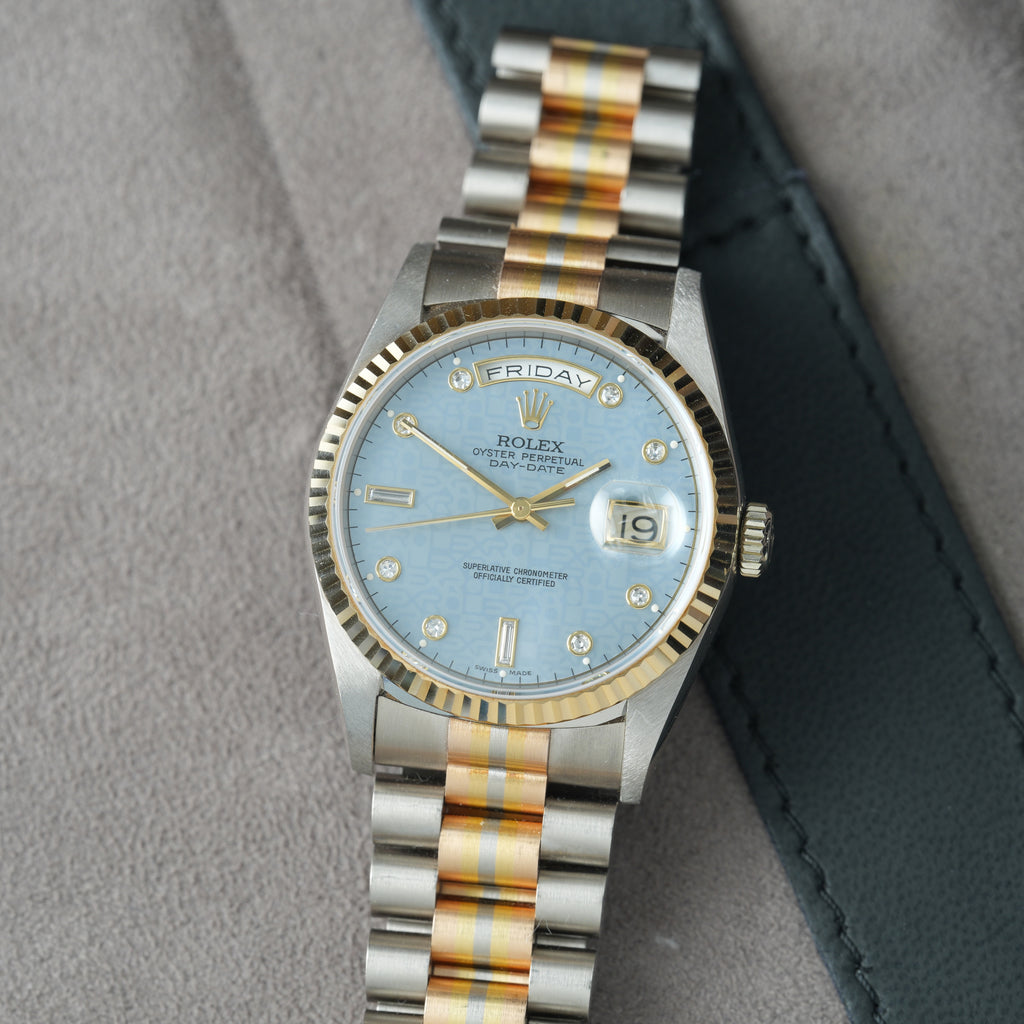Rolex Day-Date 36 'Tridor' Box & Papiere Ref.18239 'MOP-Diamant-Jubilee Dial'