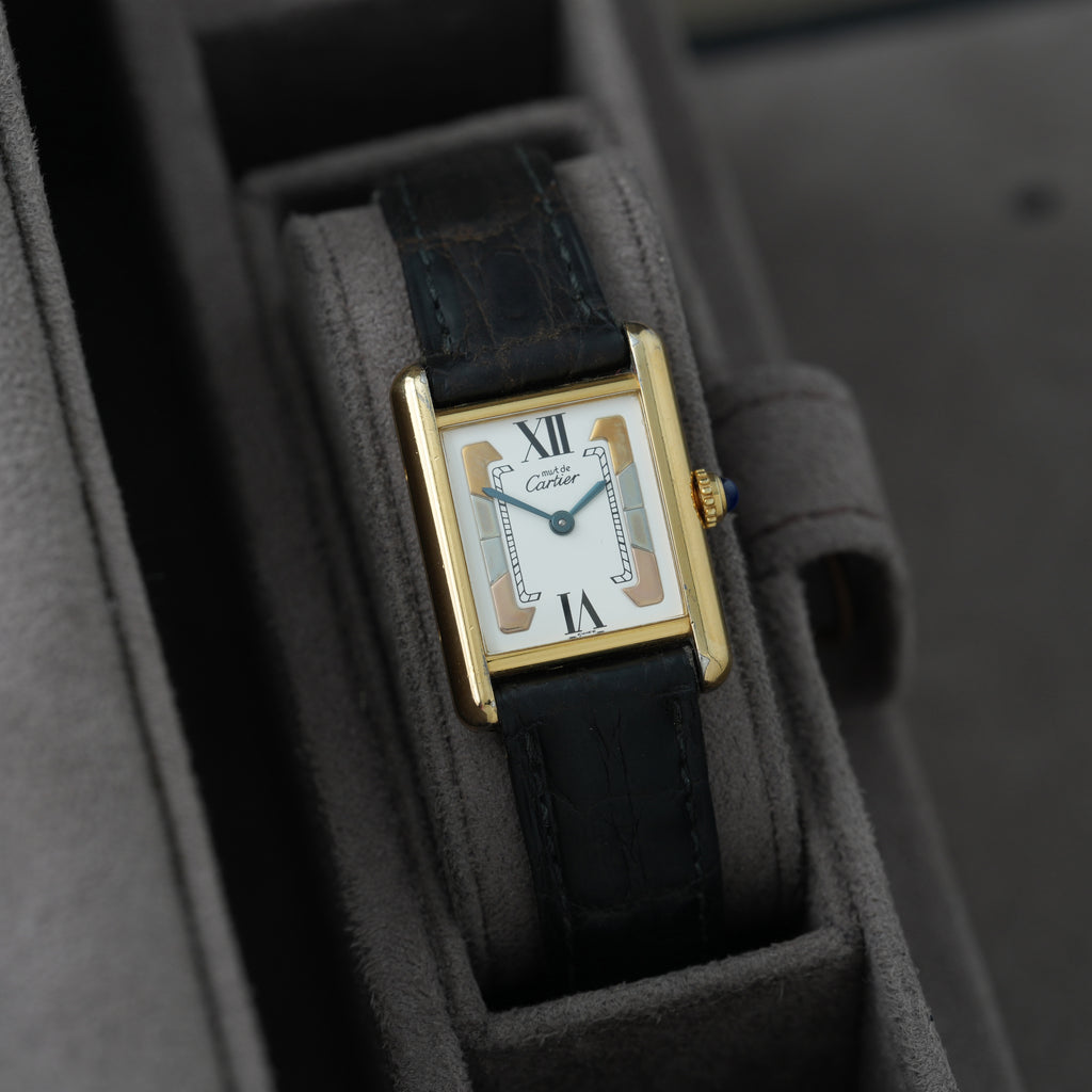 Cartier Tank Vermeil Ref. 5057001 20x28mm 'Trinity' Faltschließe