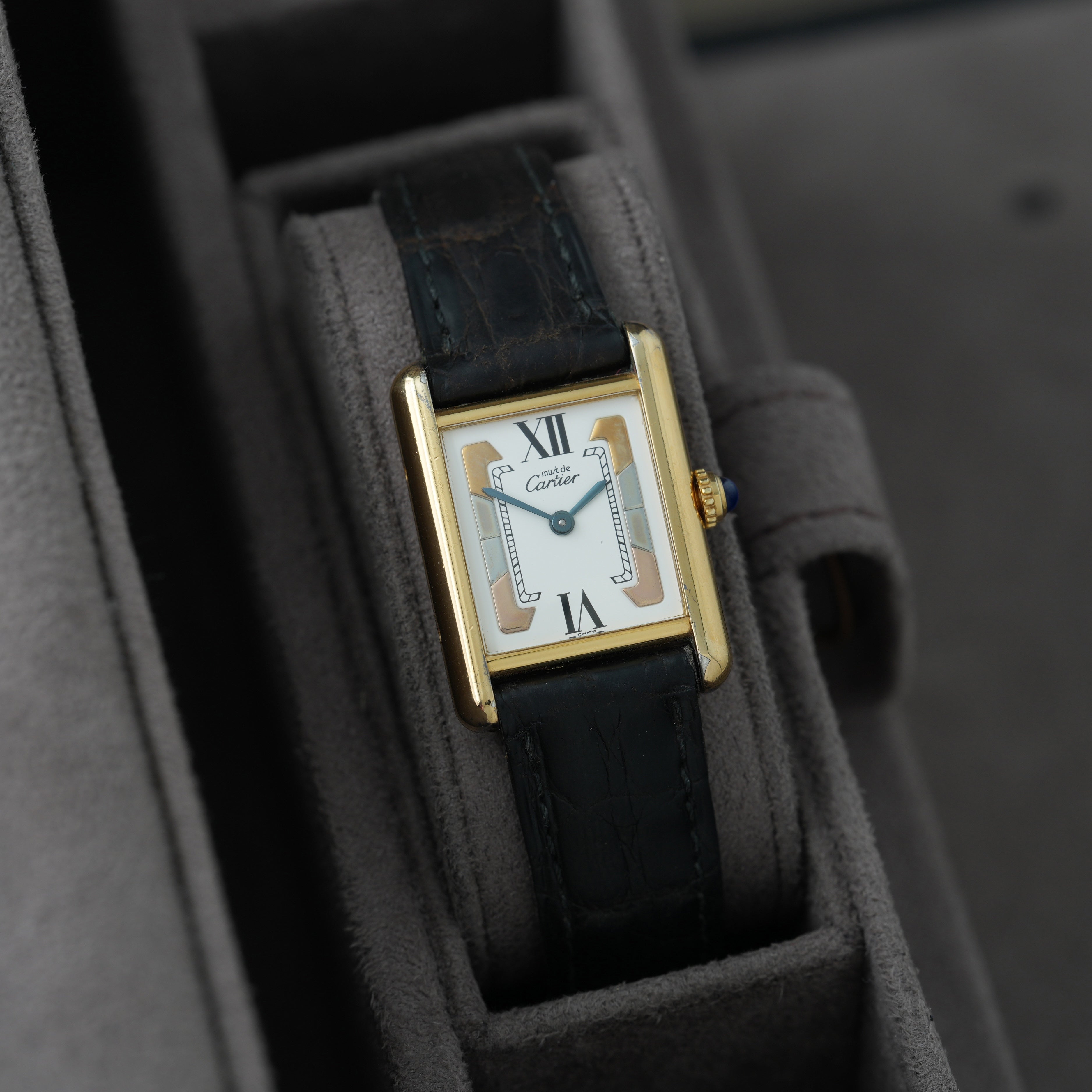 Cartier Tank Vermeil Ref. 5057001 20x28mm 'Trinity' Faltschließe