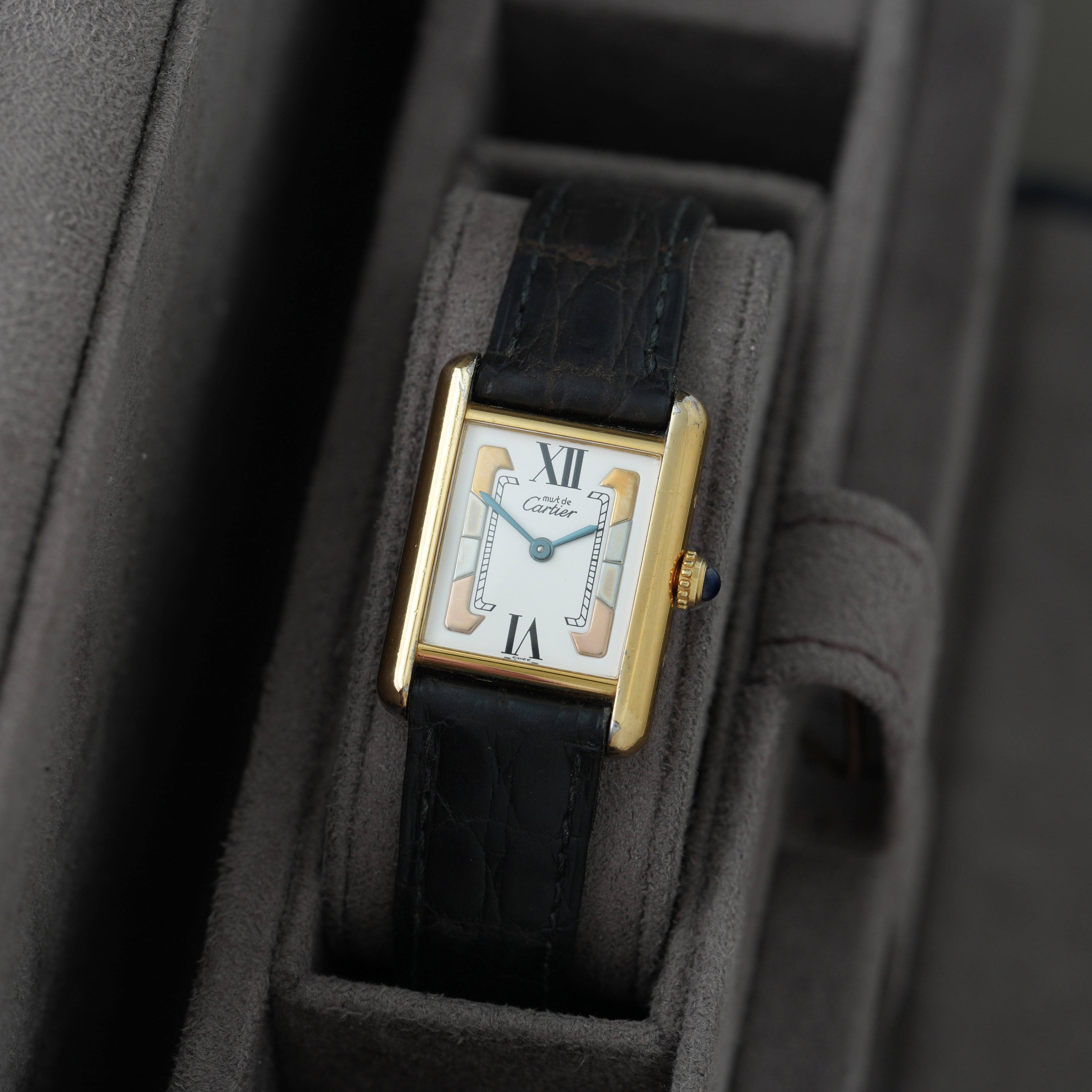 Cartier Tank Vermeil Ref. 5057001 20x28mm 'Trinity' Faltschließe