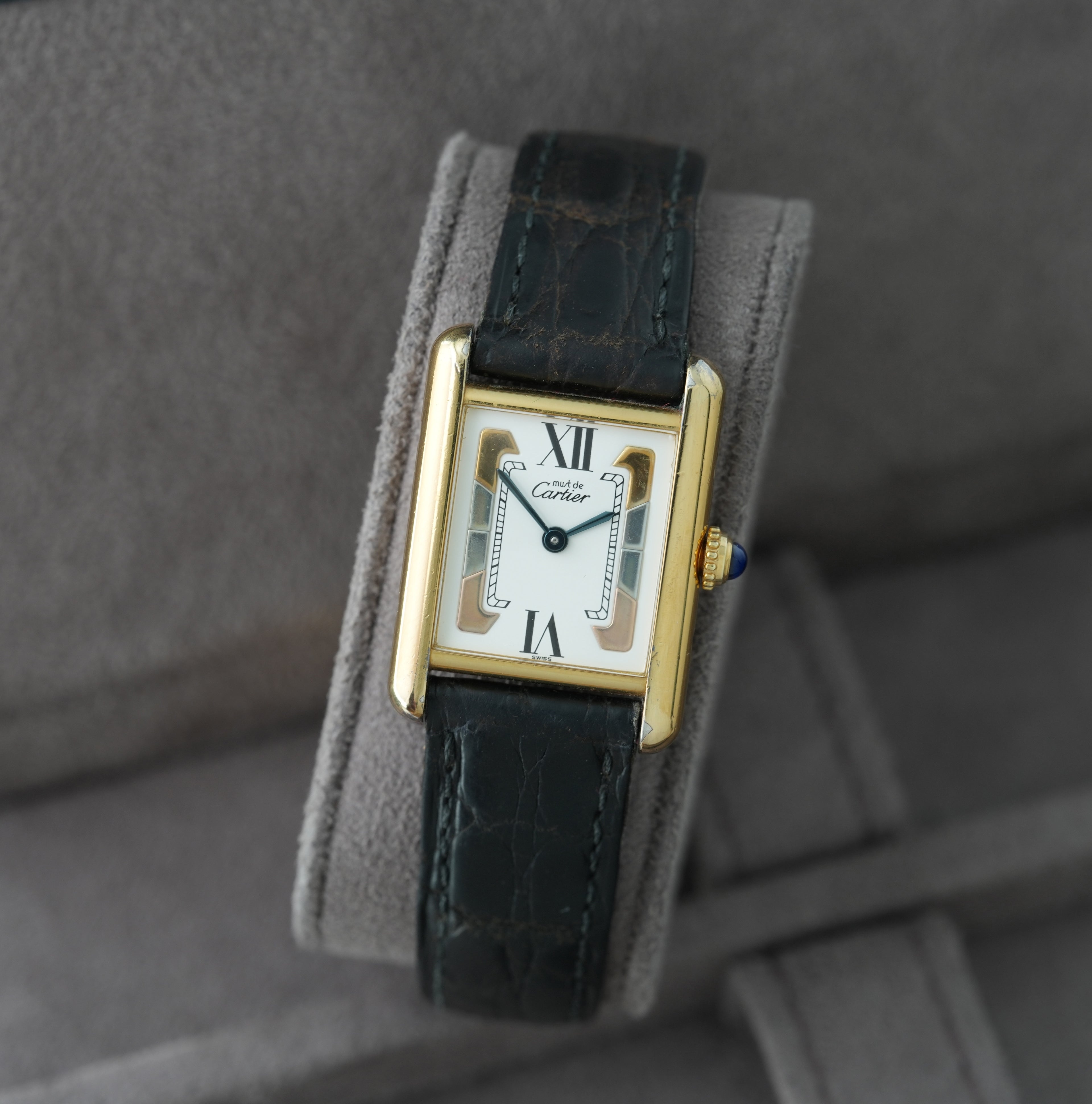 Cartier Tank Vermeil Ref. 5057001 20x28mm 'Trinity' Faltschließe