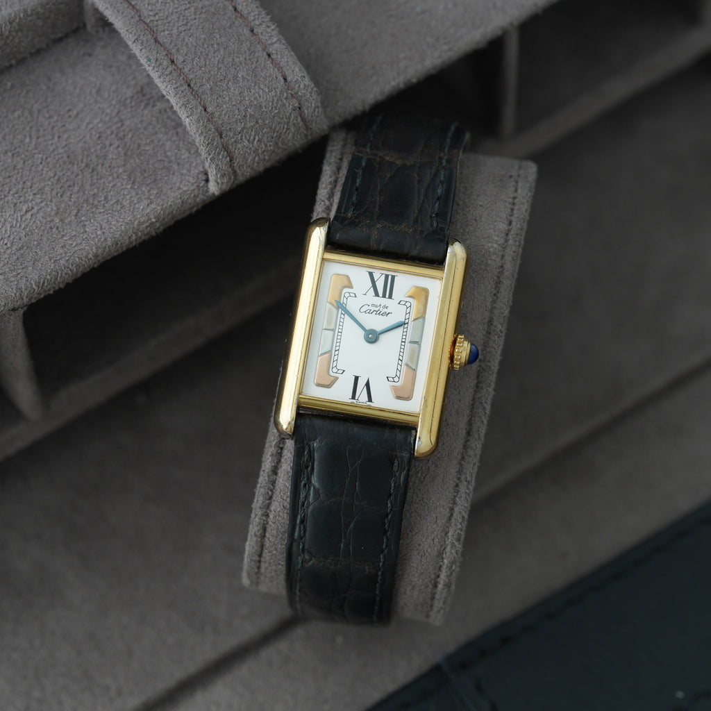 Cartier Tank Vermeil Ref. 5057001 20x28mm 'Trinity' Faltschließe