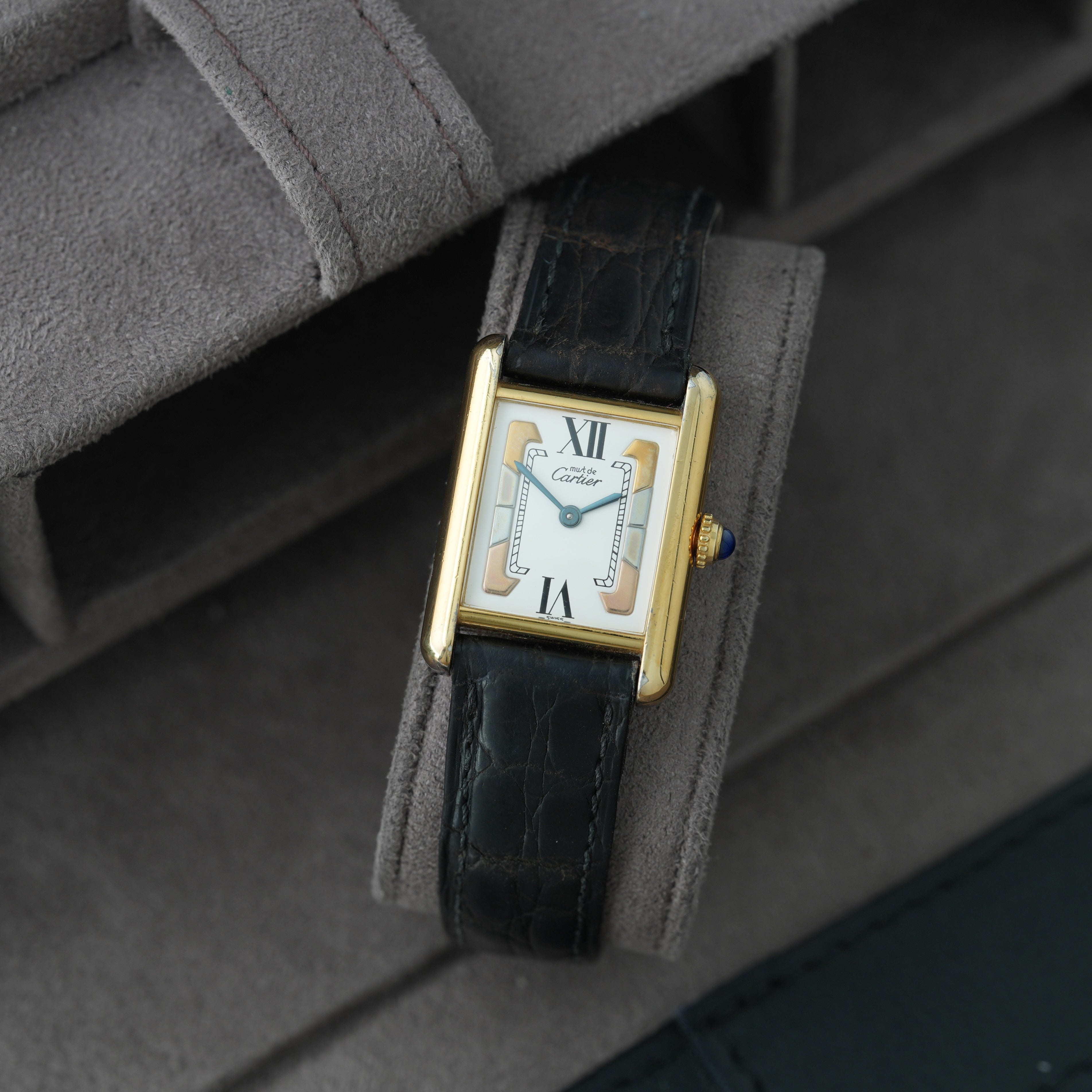Cartier Tank Vermeil Ref. 5057001 20x28mm 'Trinity' Faltschließe