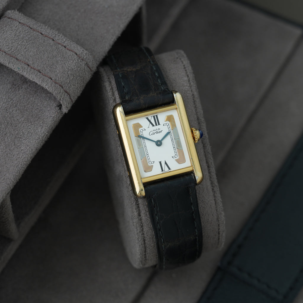 Cartier Tank Vermeil Ref. 5057001 20x28mm 'Trinity' Faltschließe
