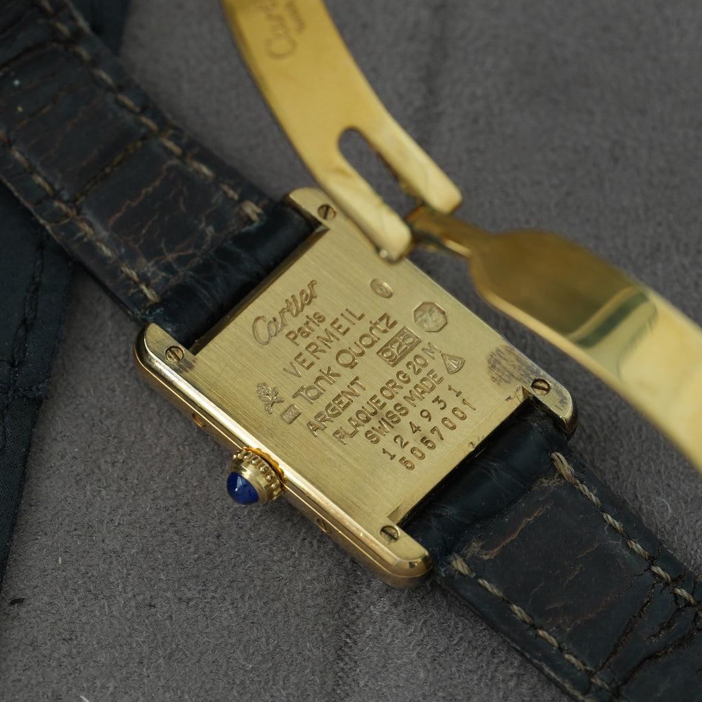 Cartier Tank Vermeil Ref. 5057001 20x28mm 'Trinity' Faltschließe