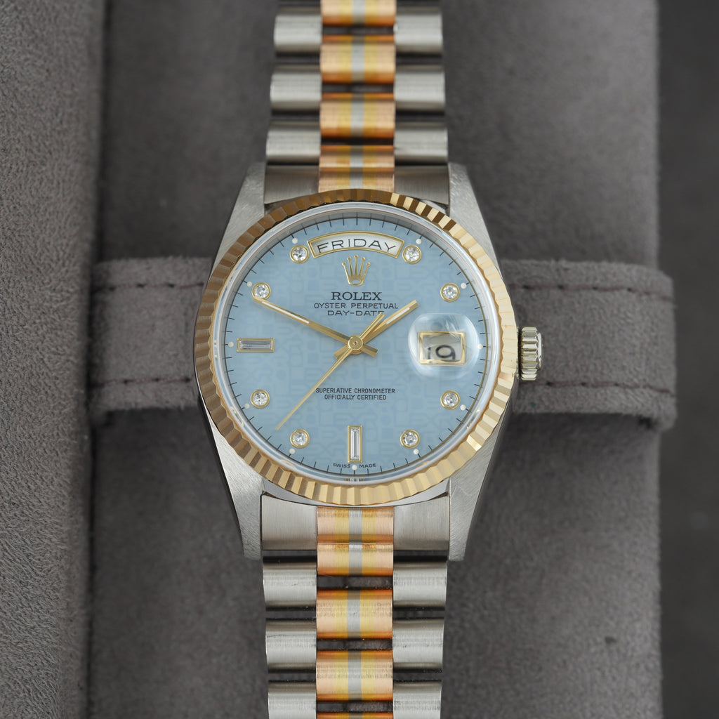 Rolex Day-Date 36 'Tridor' Box & Papiere Ref.18239 'MOP-Diamant-Jubilee Dial'