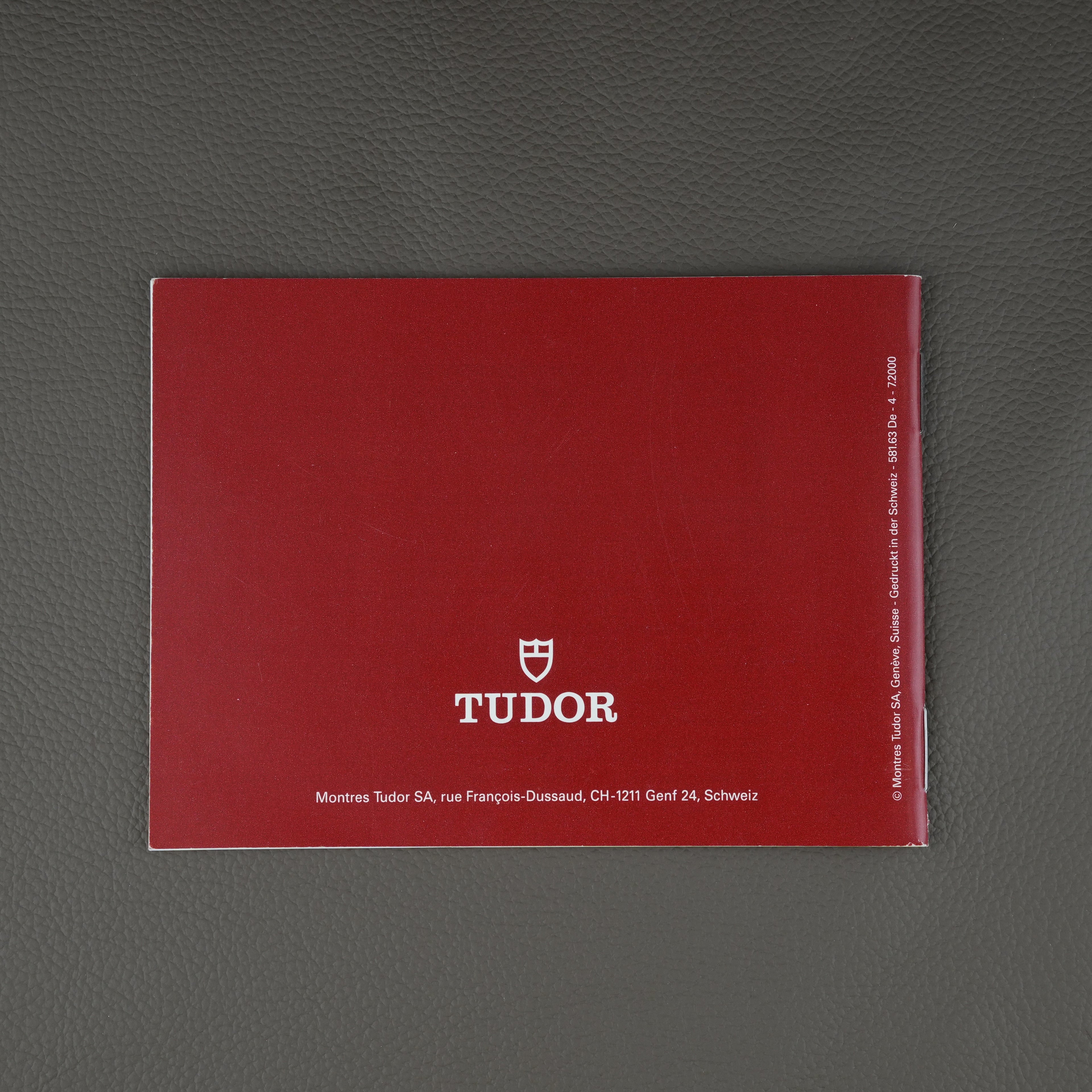 Tudor Prince Date 'Tiger' Chronograph Chrono-Time Booklet/Manual (De. 7.2000)