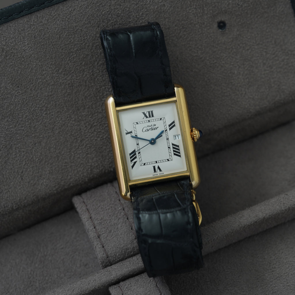 Cartier Tank must de Cartier XL Ref. 2413 'Faltschließe'