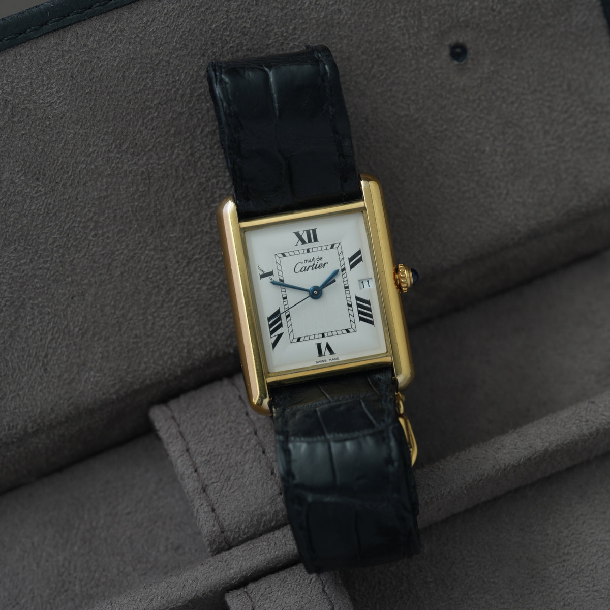 Cartier Tank must de Cartier XL Ref. 2413 'Faltschließe'