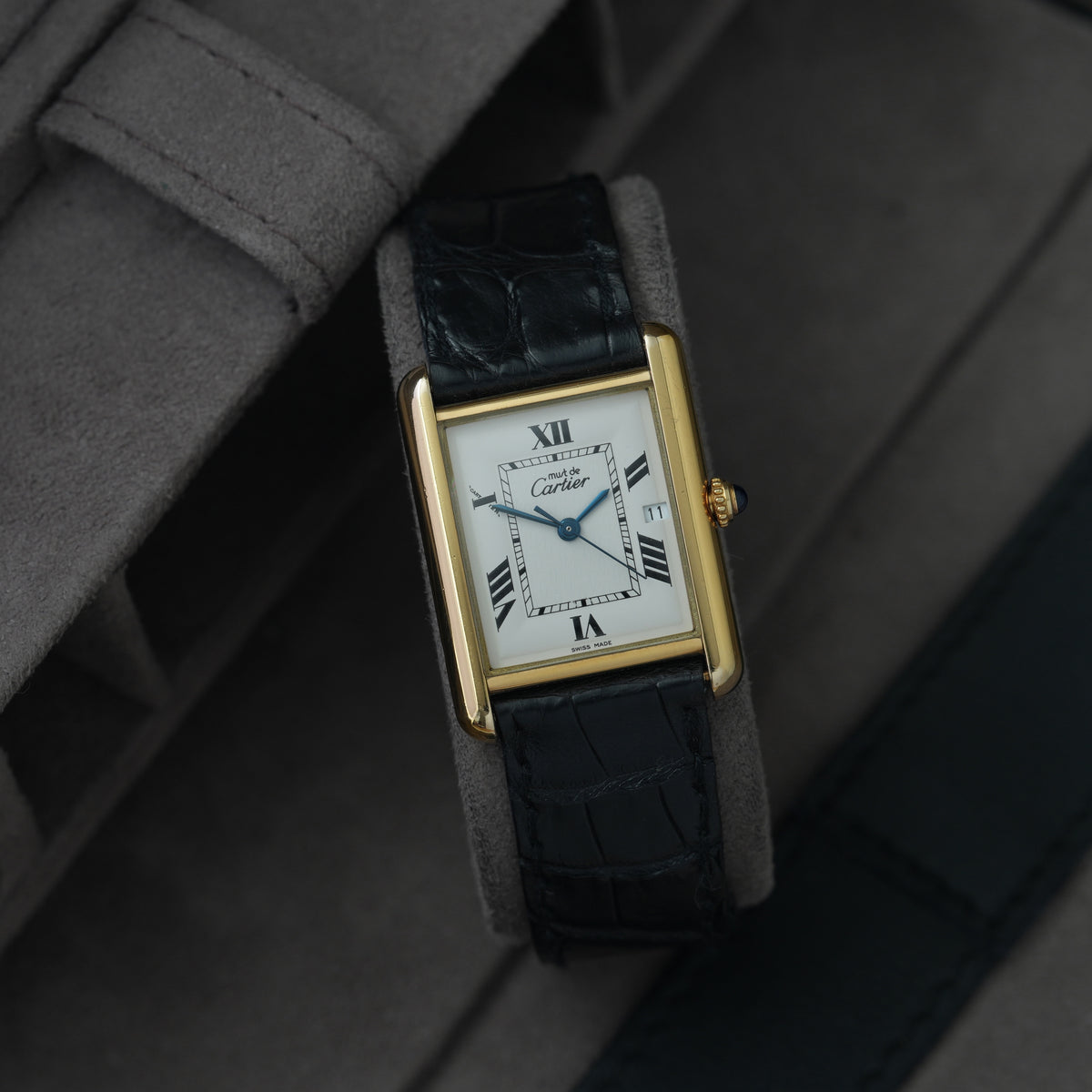 Cartier Tank must de Cartier XL Ref. 2413 'Faltschließe'