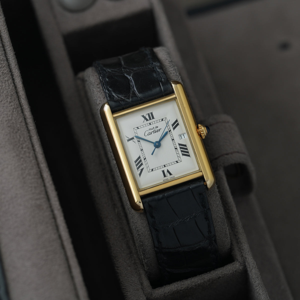 Cartier Tank must de Cartier XL Ref. 2413 'Faltschließe'