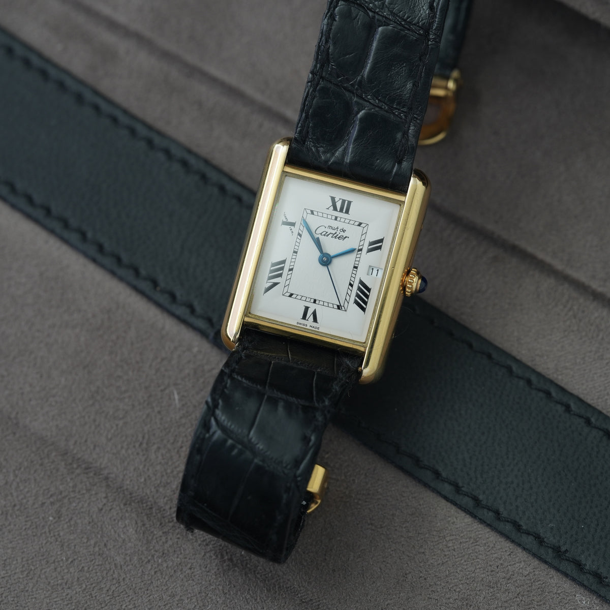Cartier Tank must de Cartier XL Ref. 2413 'Faltschließe'